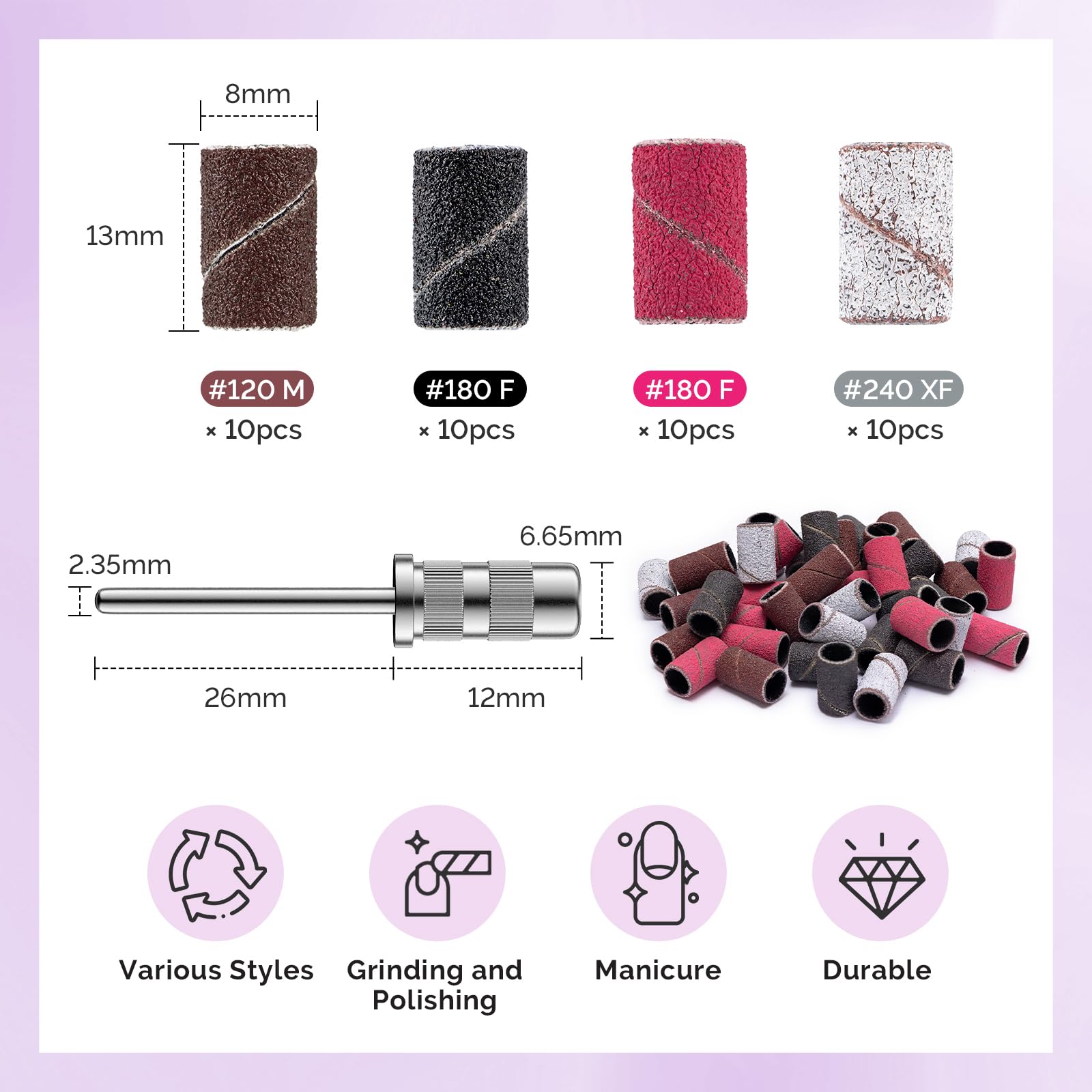 MelodySusie, fresa carburo diamante profesional para aligerar y perfilar uñas