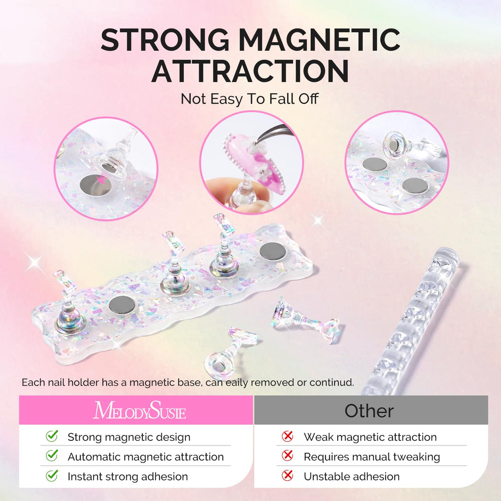 MelodySusie cinta doble adhesiva reutilizable para fijar uñas sin residuos
