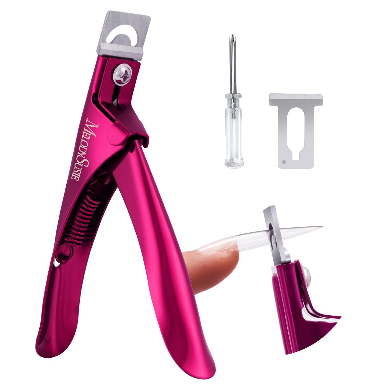 MelodySusie corta uñas acrílicas con corte limpio para acabado profesional