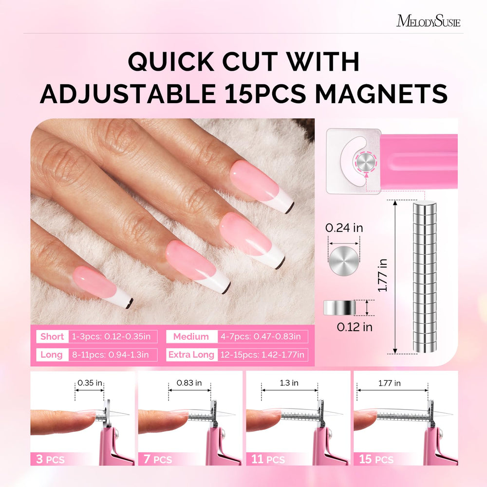 MelodySusie cortauñas acrílicas de acero inoxidable para cortes limpios y duraderos.