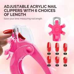 MelodySusie cortauñas acrílicos rosa, hoja afilada para cortes precisos en uñas acrílicas.