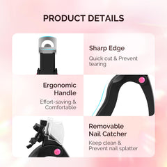 MelodySusie cortaúñas para acrílicos mango ergonómico para agarre cómodo