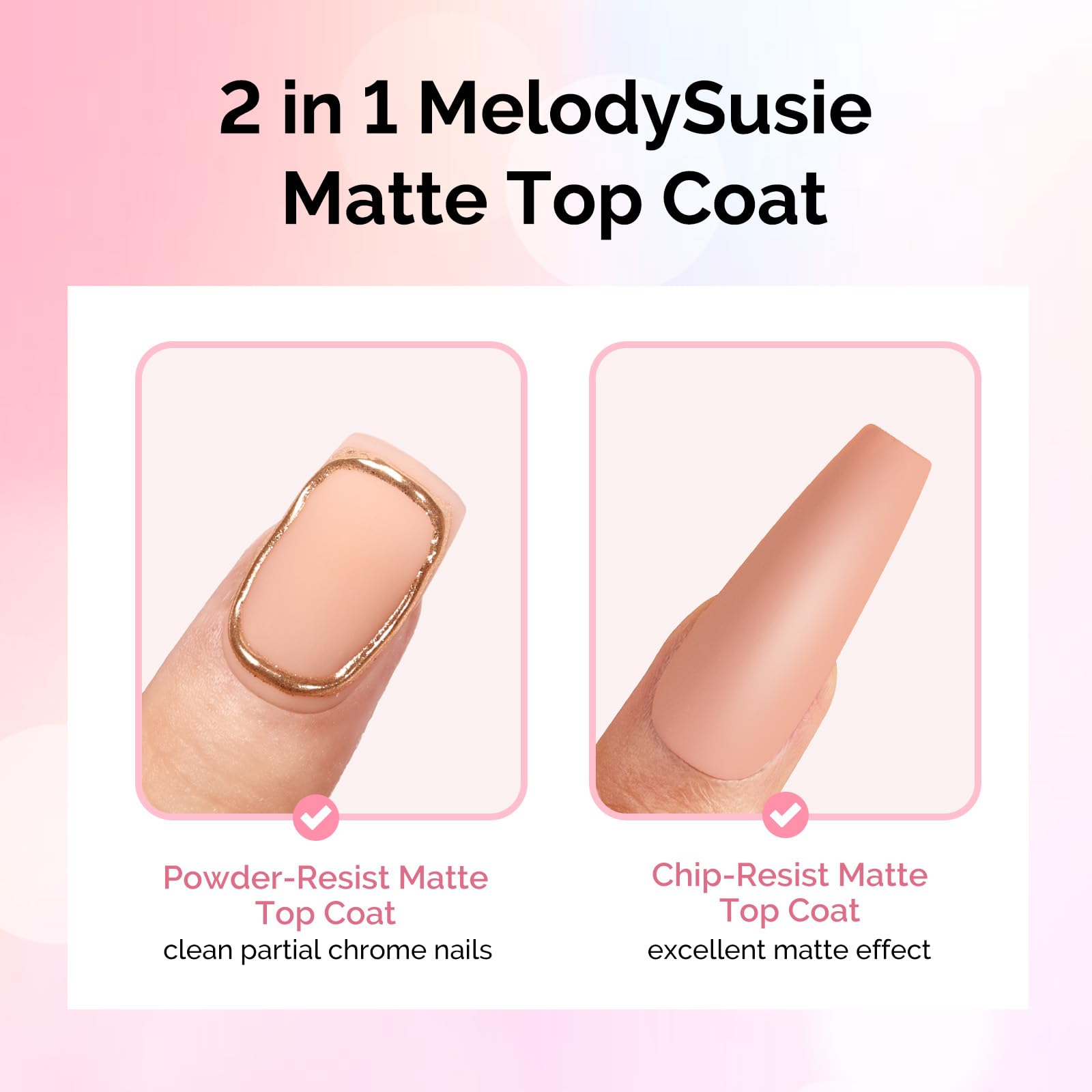 MelodySusie curado UV rápido 60-90 segundos para manicura eficiente.