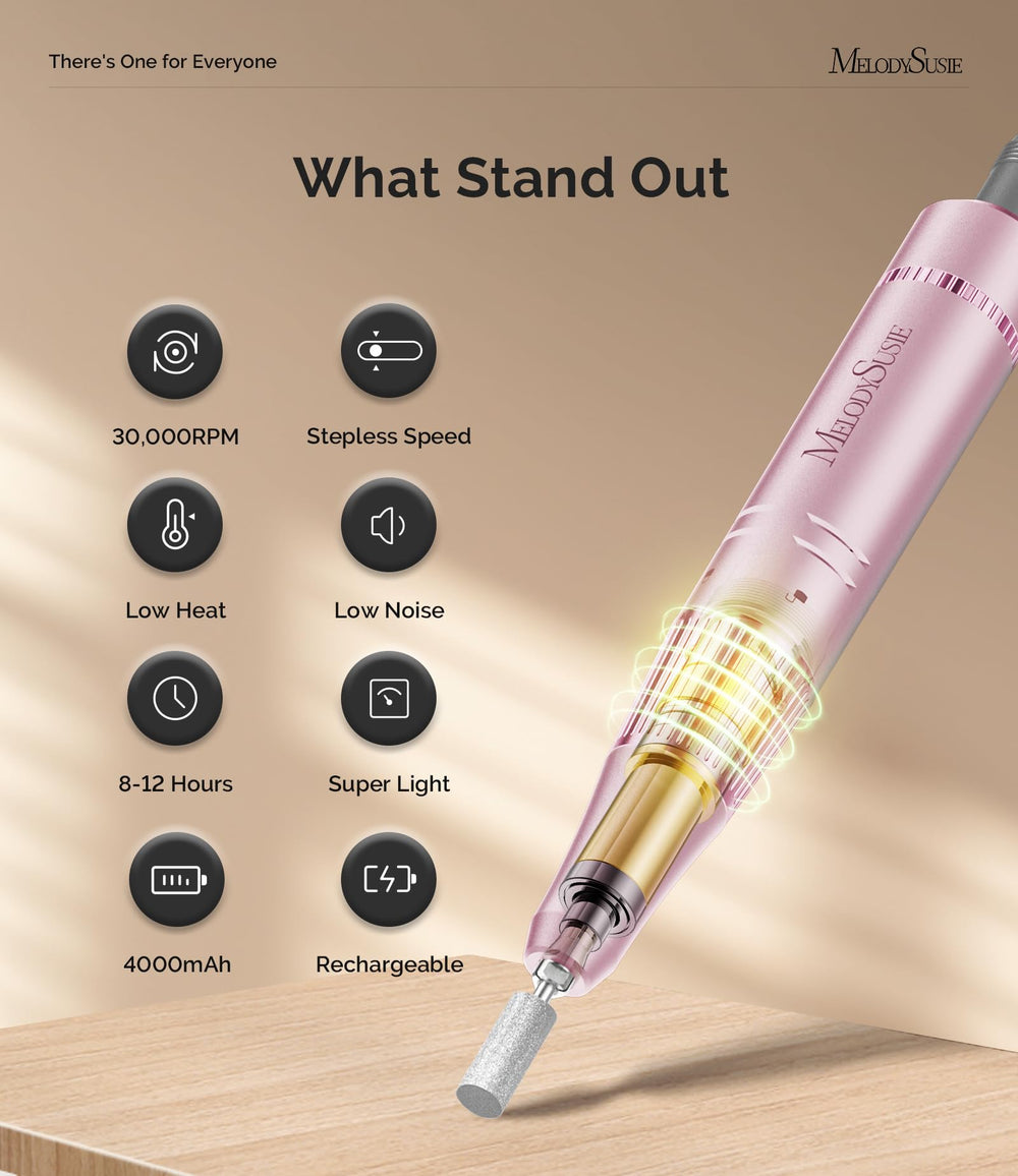 Diseño rosa elegante y mango ergonómico para agarre cómodo y estable.
