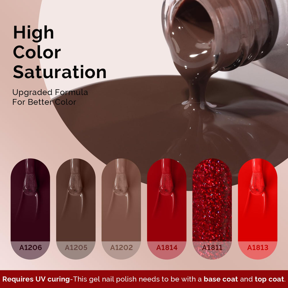 MelodySusie esmalte gel marrón claro para uñas elegantes