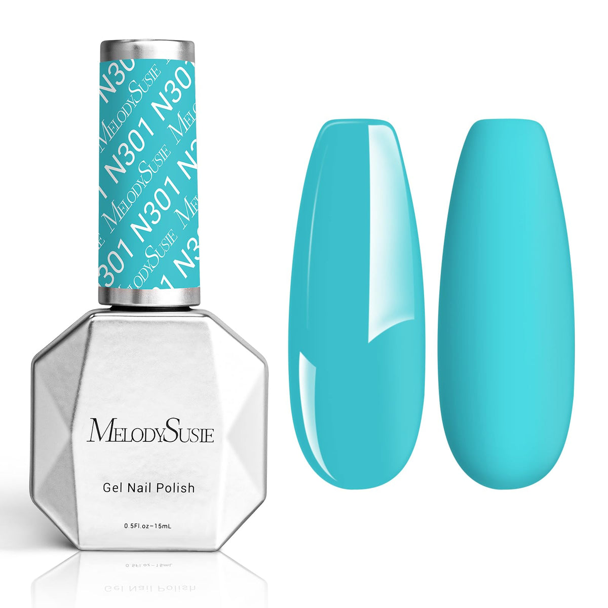 Melodysusie esmalte gel turquesa 15ml en botella para uñas de color intenso