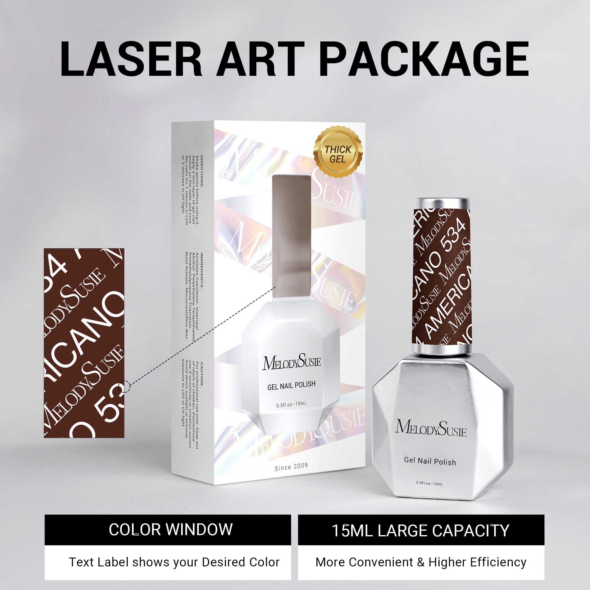 MelodySusie Esmalte gel apto para casa o salón.