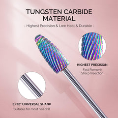 Forets tungstène fin MelodySusie pour travail de précision sur ongles