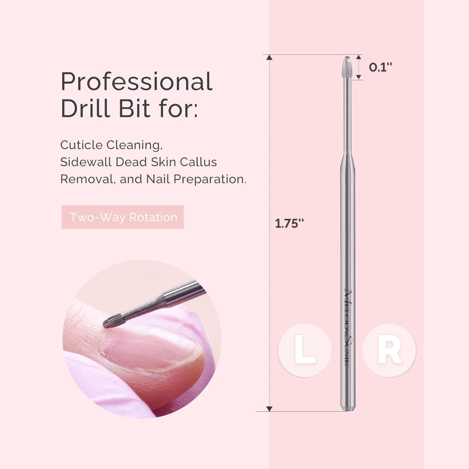 MelodySusie fresa para preparación profesional de uñas en salones.