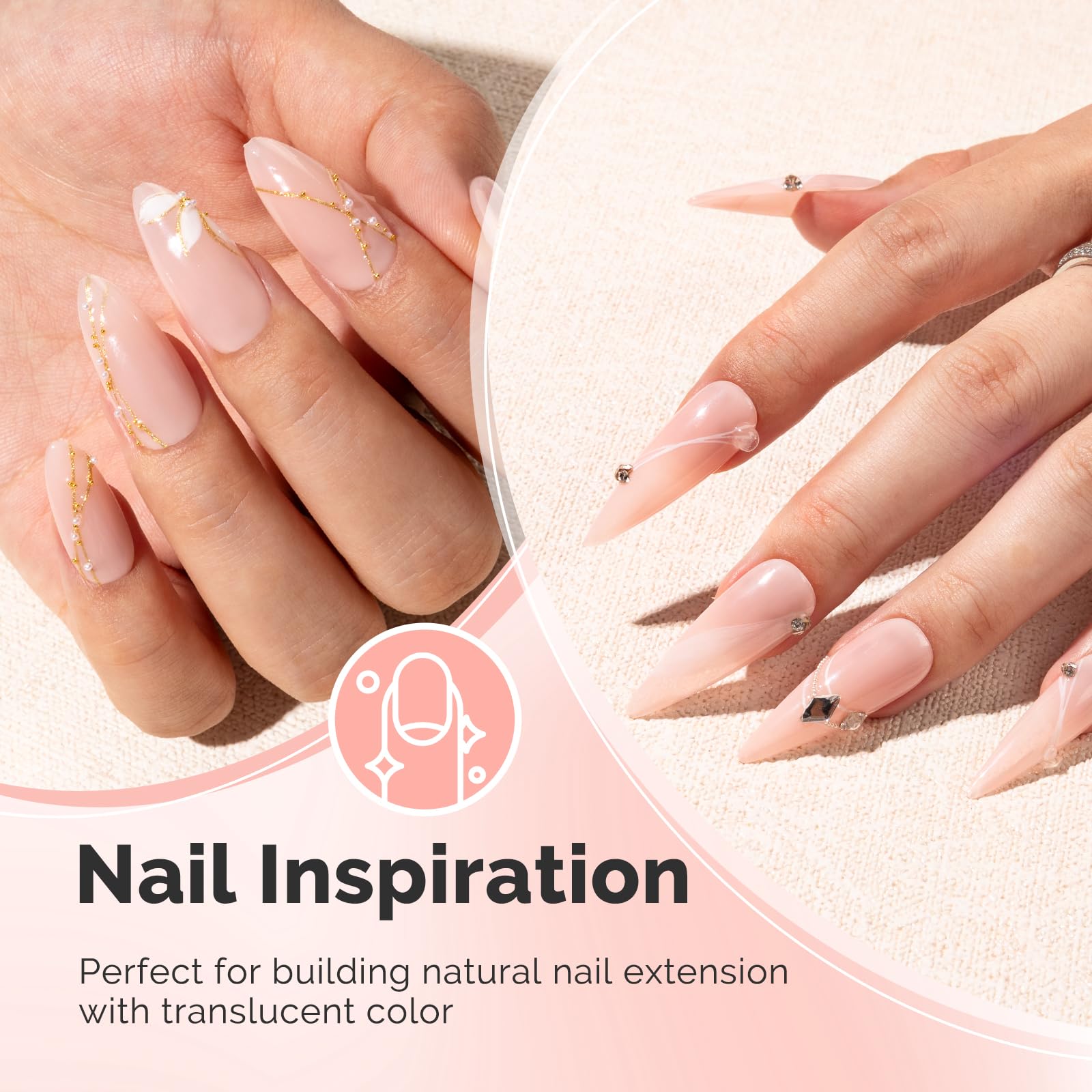 MelodySusie Gel base espesante de uñas, bajo olor y libre de toxinas.