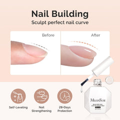 MelodySusie gel para uñas se cura con lámpara UV LED para adherencia.
