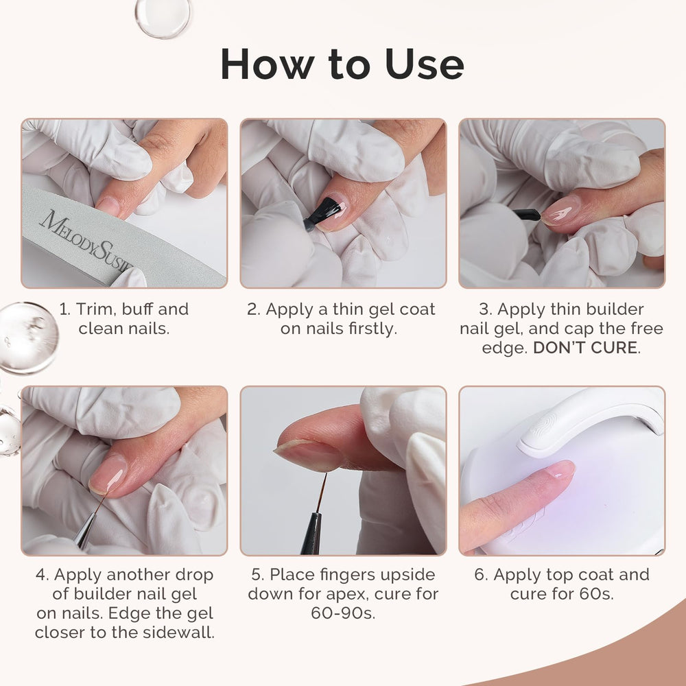 MelodySusie gel de uñas 0.5 onzas, fácil de almacenar.