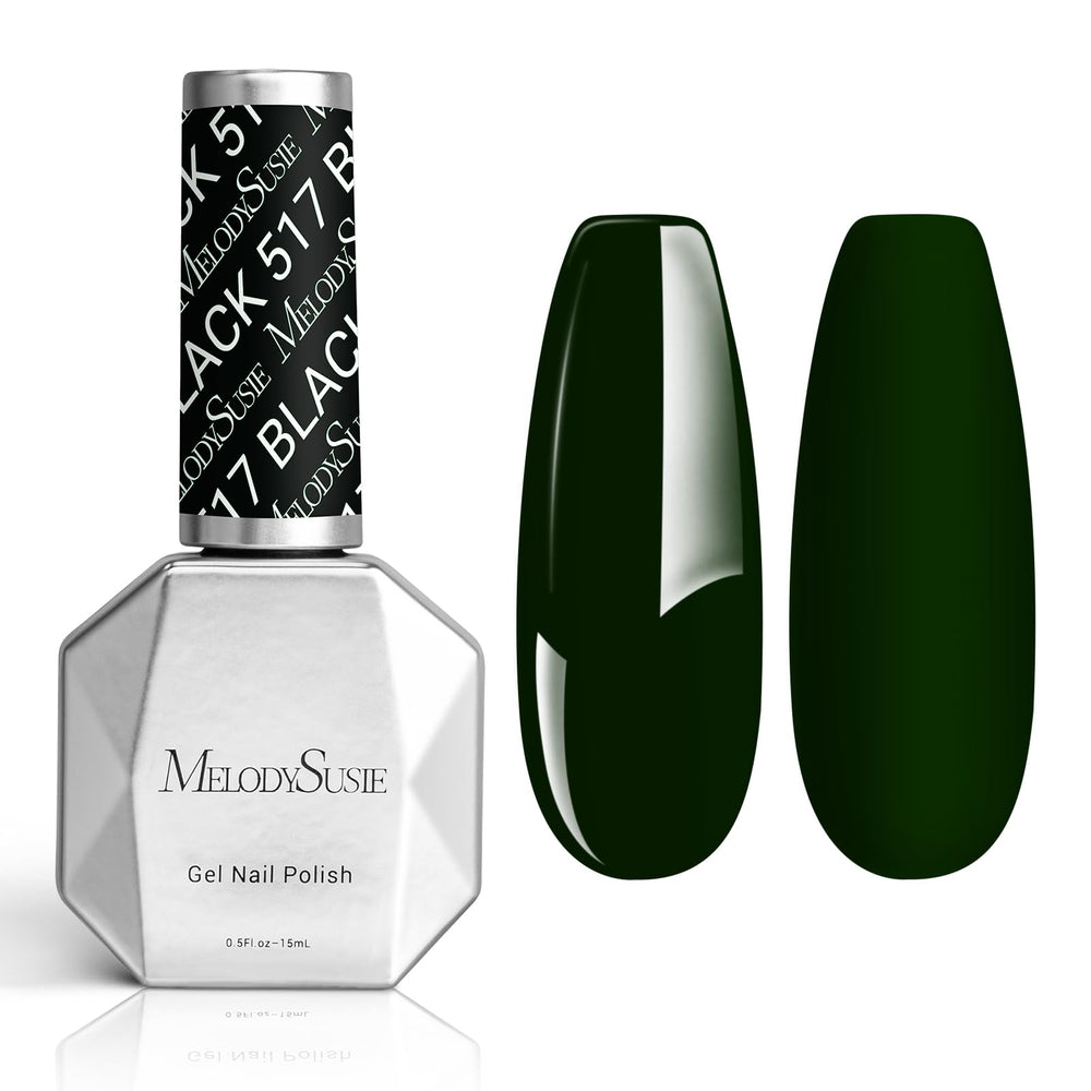 MelodySusie gel negro-verdoso espeso para cobertura uniforme y duradera.