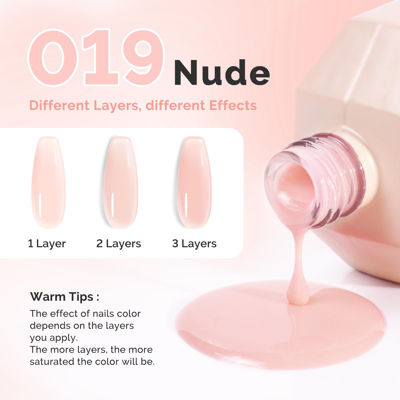 MelodySusie Gel para alargar uñas y obtener acabado suave.