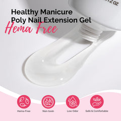 MelodySusie gel poligel ofrece durabilidad y acabado natural para uñas.