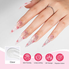 MelodySusie gel poligel ofrece versatilidad para extensiones y arte.