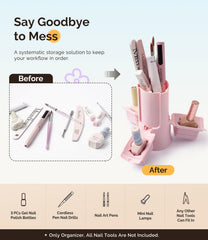 MelodySusie GelCarousel, organizador de herramientas para uñas y brillos.