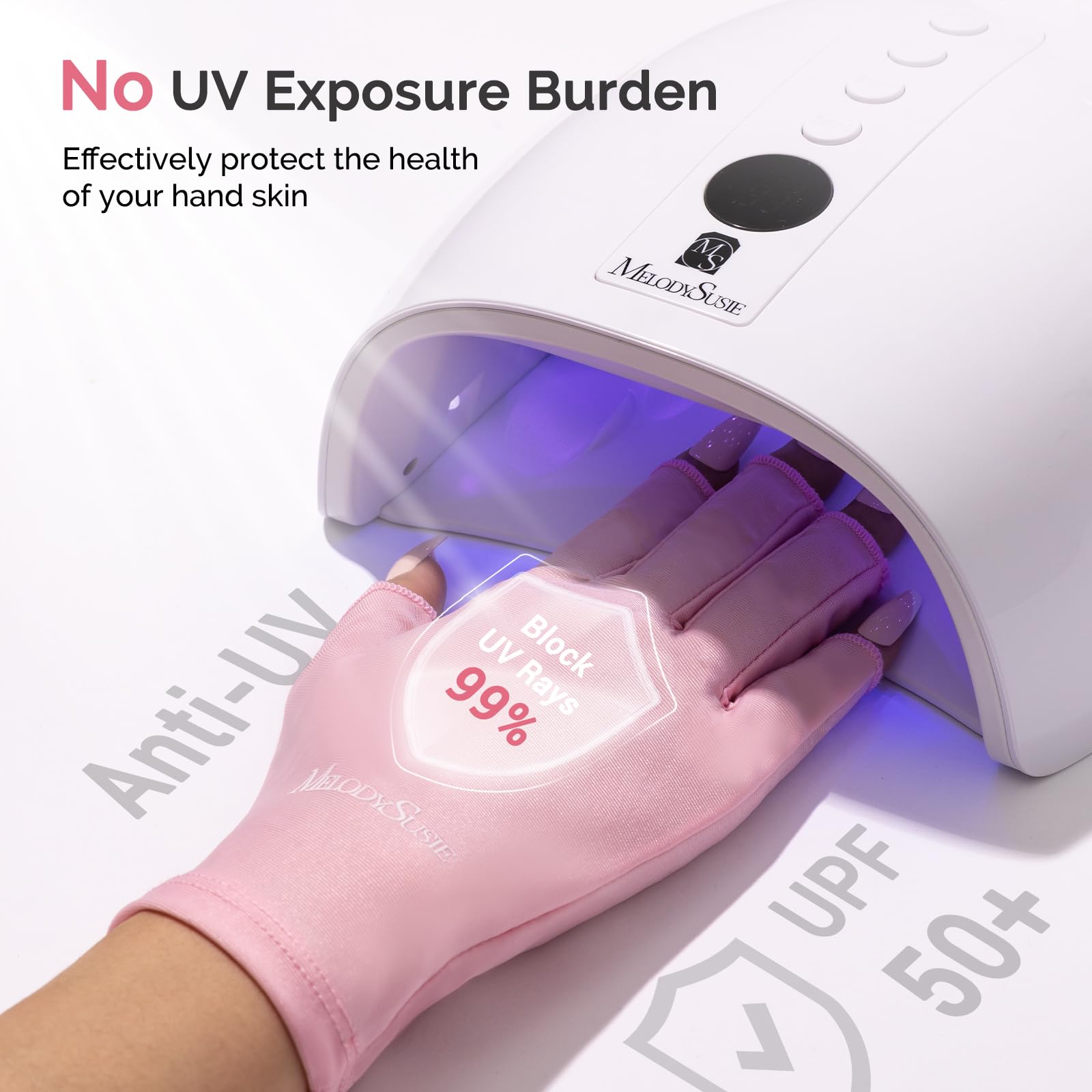 Guantes UV MelodySusie son ideales para manicura, pedicura y actividades al aire libre.