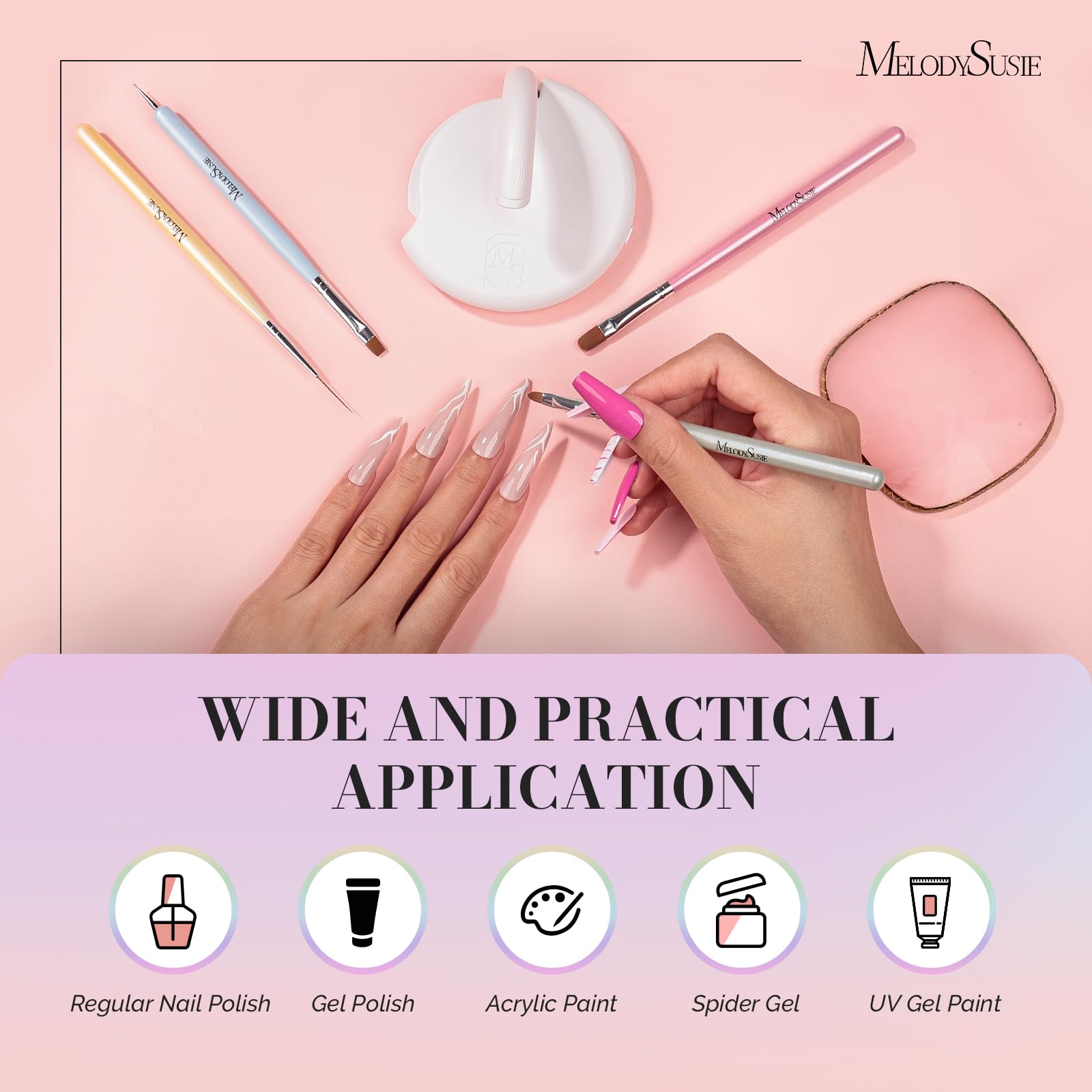 MelodySusie herramienta puntos uñas para decoraciones precisas y patrones fáciles