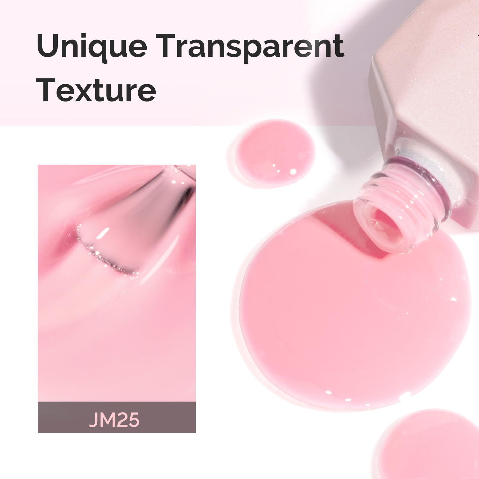 MelodySusie Jeweliver Jelly Gel Polish curado en 60 segundos para uñas brillantes.
