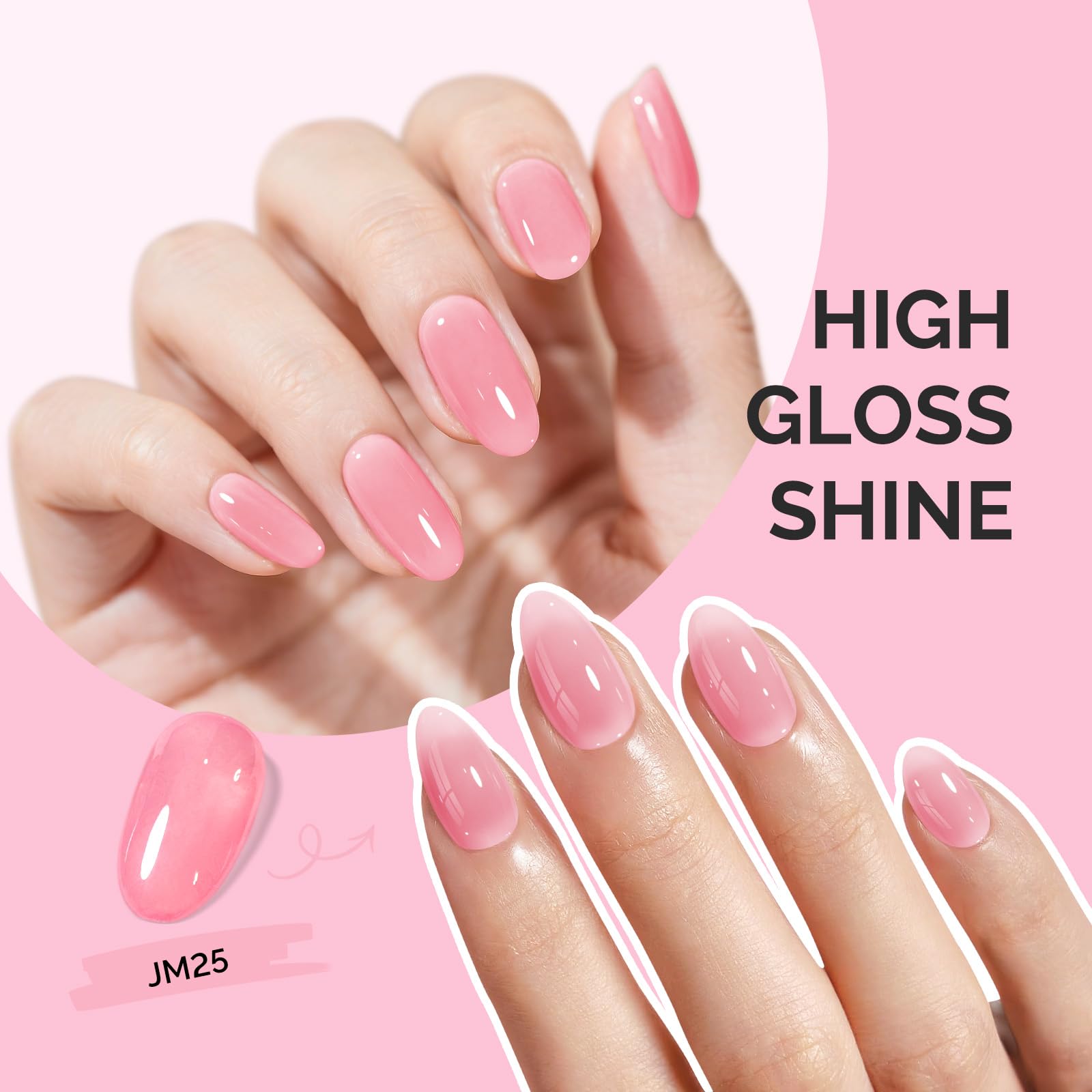 MelodySusie Jeweliver Jelly Gel Polish libre de olores fuertes para manicura diaria.