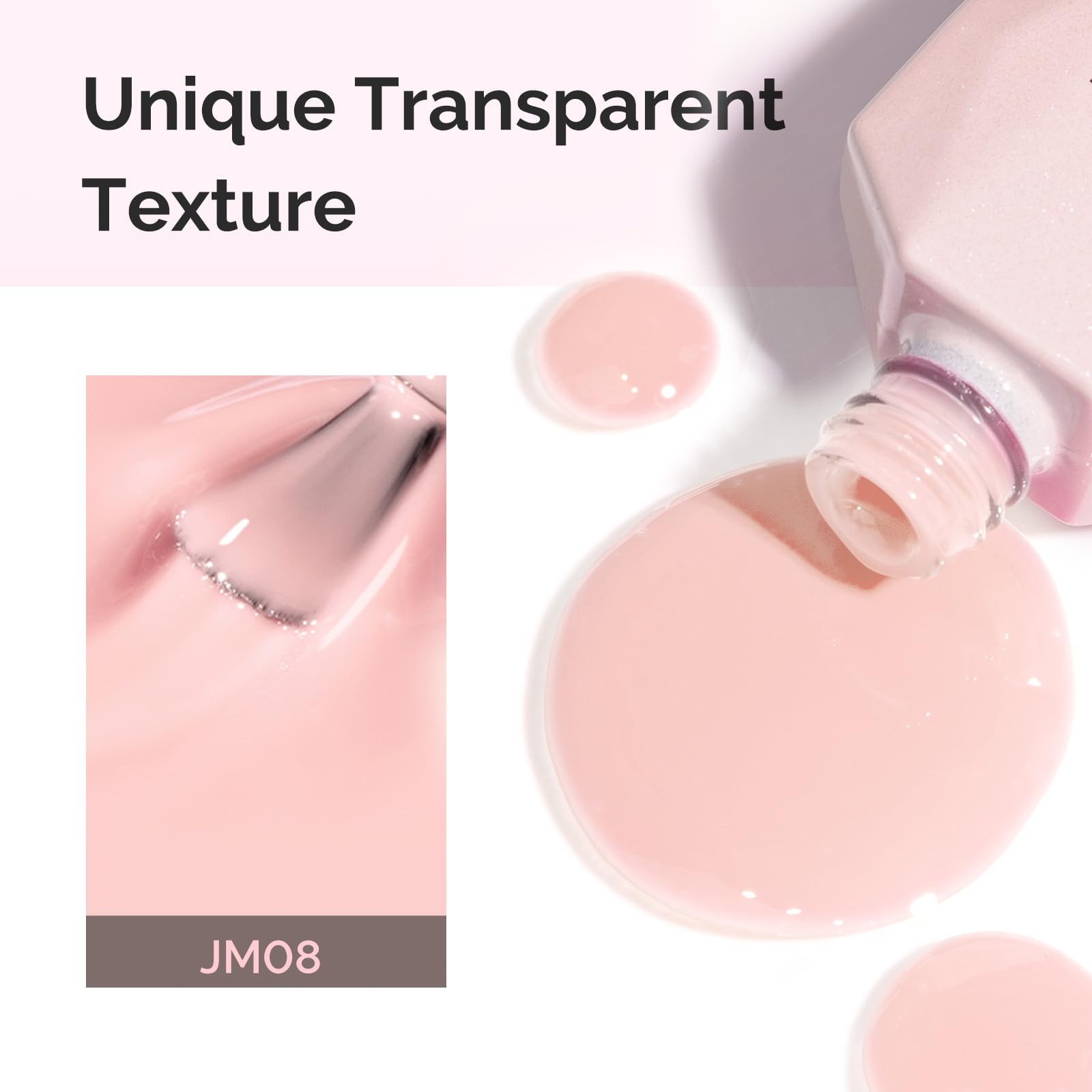 MelodySusie Jeweliver Nude: acabado-brillante que realza uñas con tono nude suave