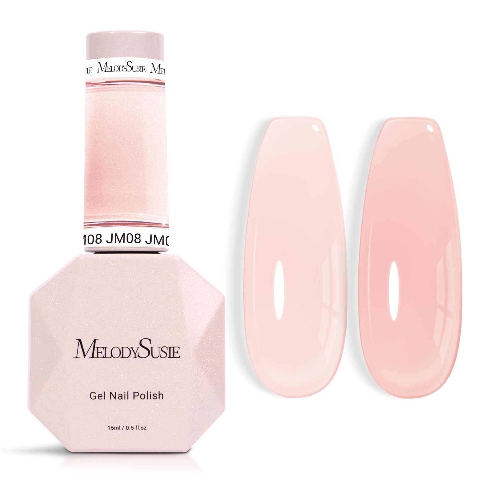 MelodySusie Jeweliver Nude: bote-esmalte gel con efecto translúcido elegante para manicura casera