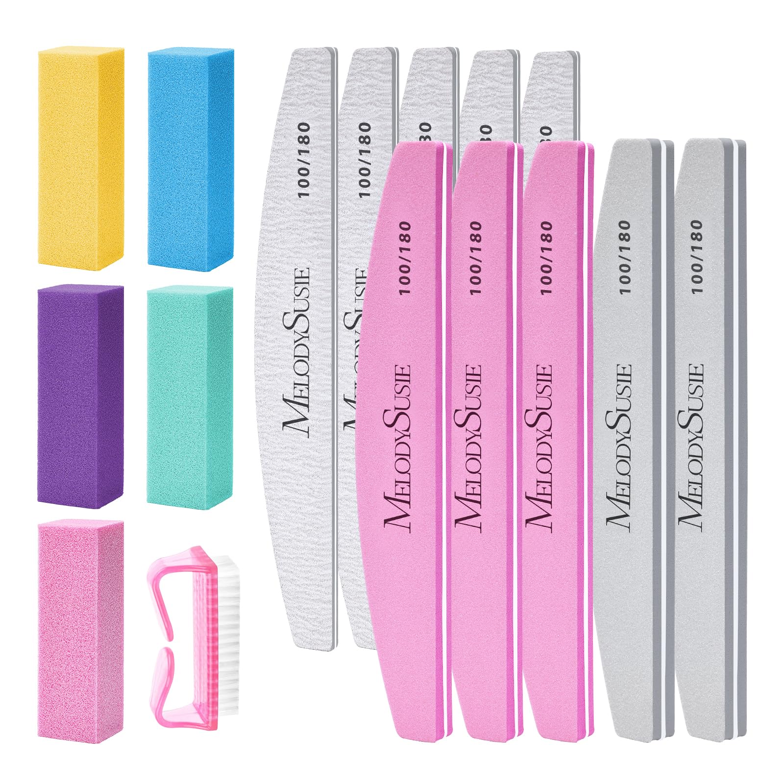 Producto MelodySusie conjunto profesional de 16 piezas para limar y pulir uñas en casa y en salón
