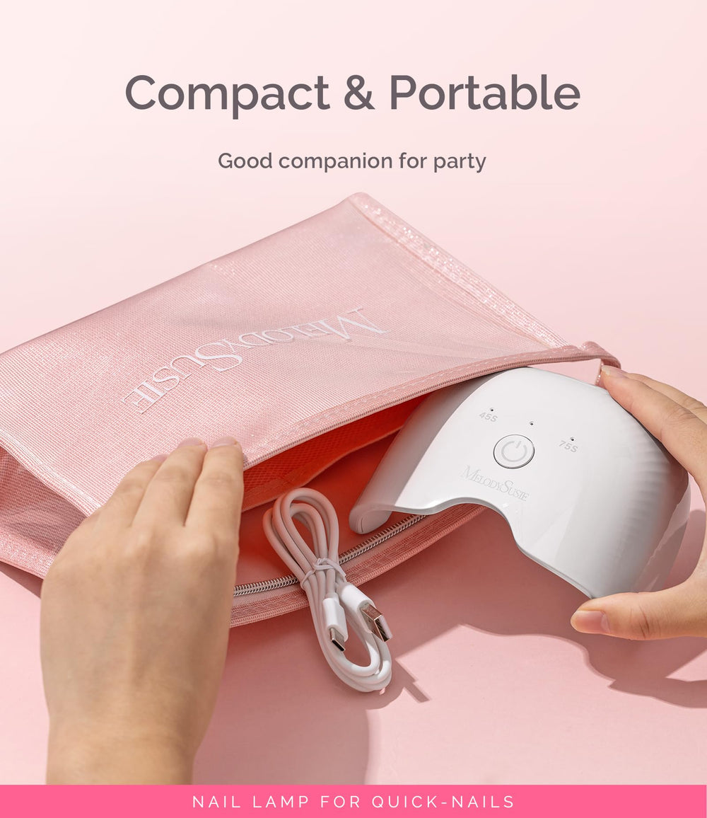 MelodySusie lampara UV mini, compatible con geles suaves de varias marcas