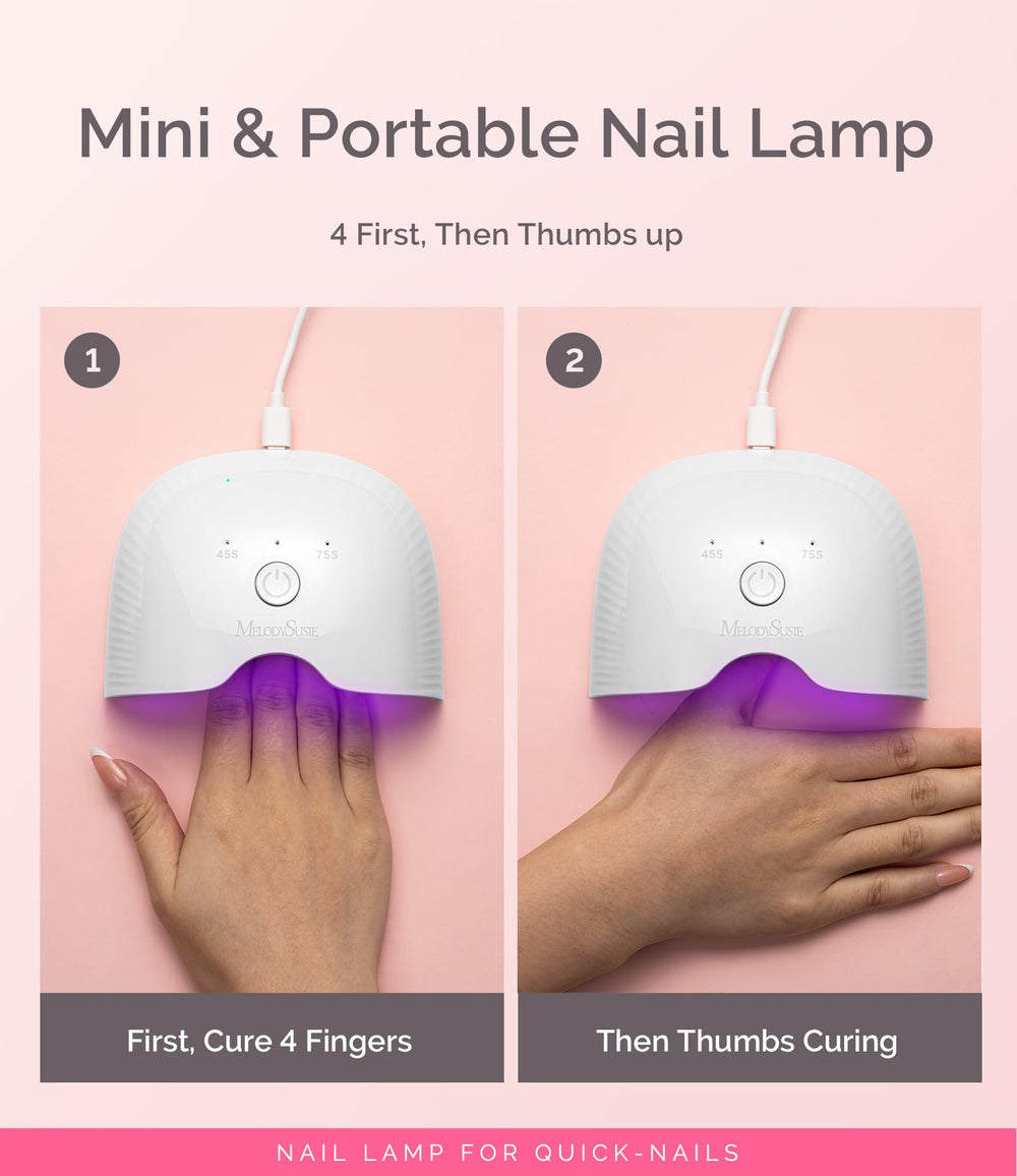 MelodySusie lampara UV mini, dimensiones compactas para ocupar poco espacio
