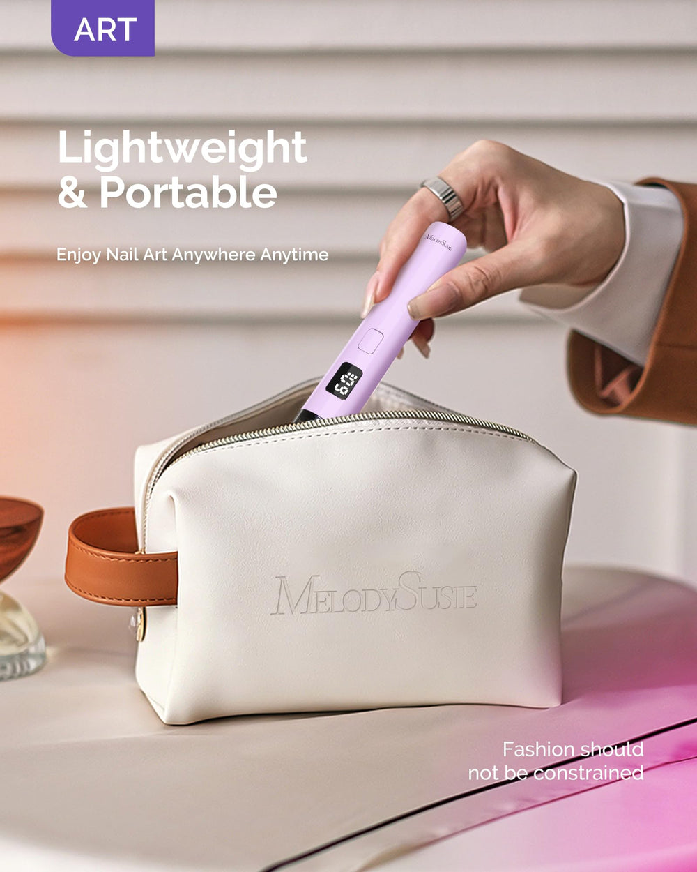 MelodySusie lampara UV para viaje, cabe en bolso para retoques