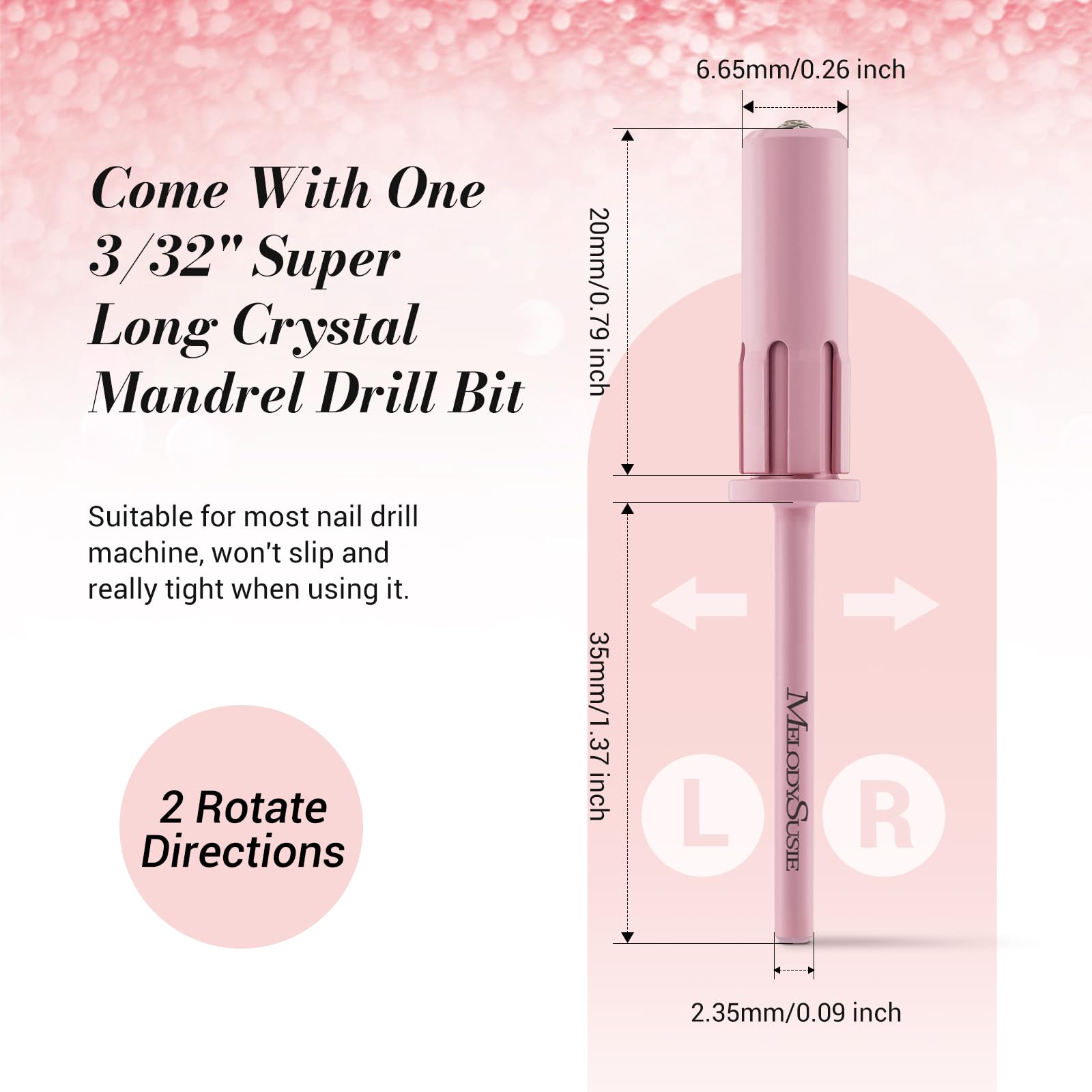 MelodySusie lijado suave para uñas naturales y placas largas