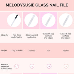 MelodySusie: lima mini de cristal para uñas, retoques rápidos y acabado pulido