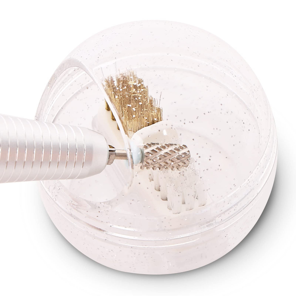 MelodySusie: cepillo doble para brocas de uñas, limpieza eficaz.