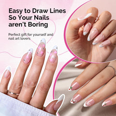 Manicura DIY en casa con delineador gel blanco MelodySusie.