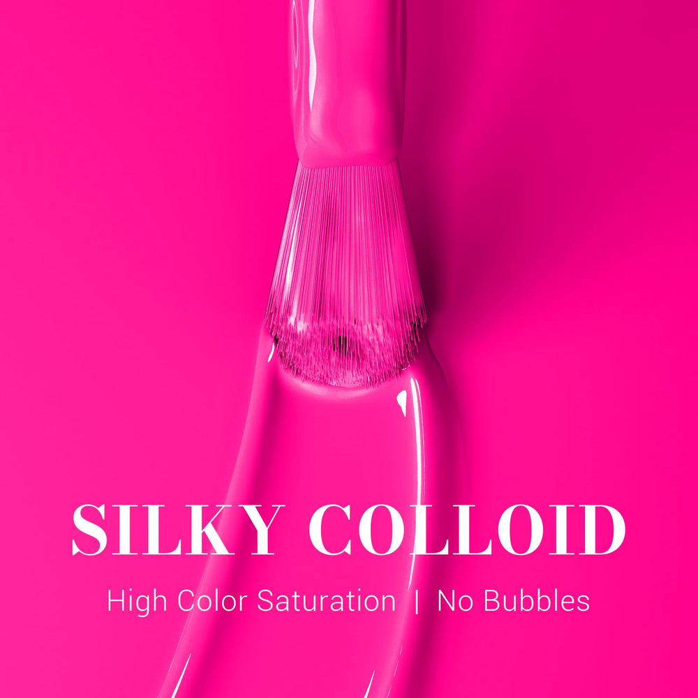 MelodySusie Neon Pink Gel: curado rápido con UV LED