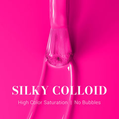 MelodySusie Neon Pink Gel: curado rápido con UV LED