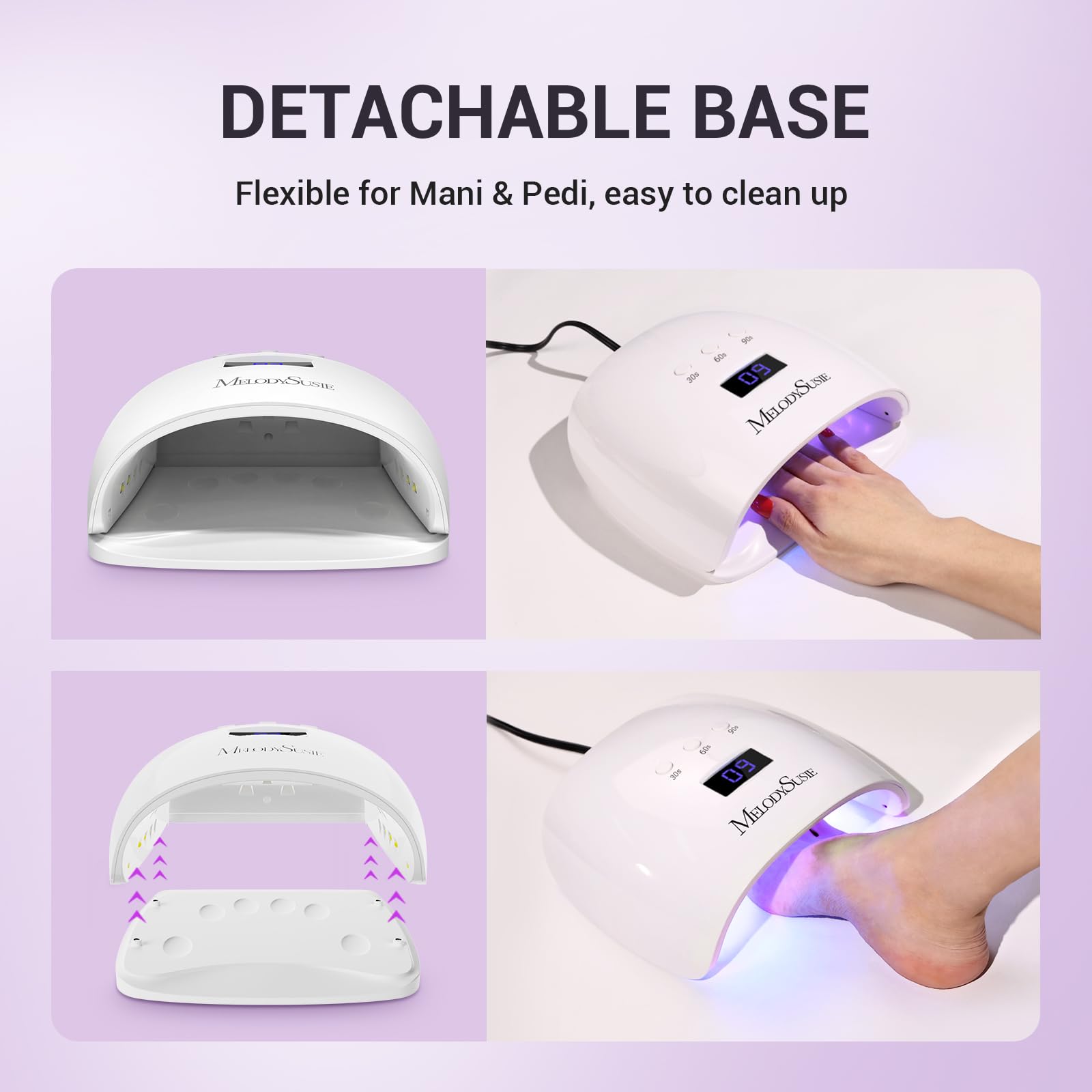 MelodySusie P-Plus30I: base desmontable para mani-pedi en casa