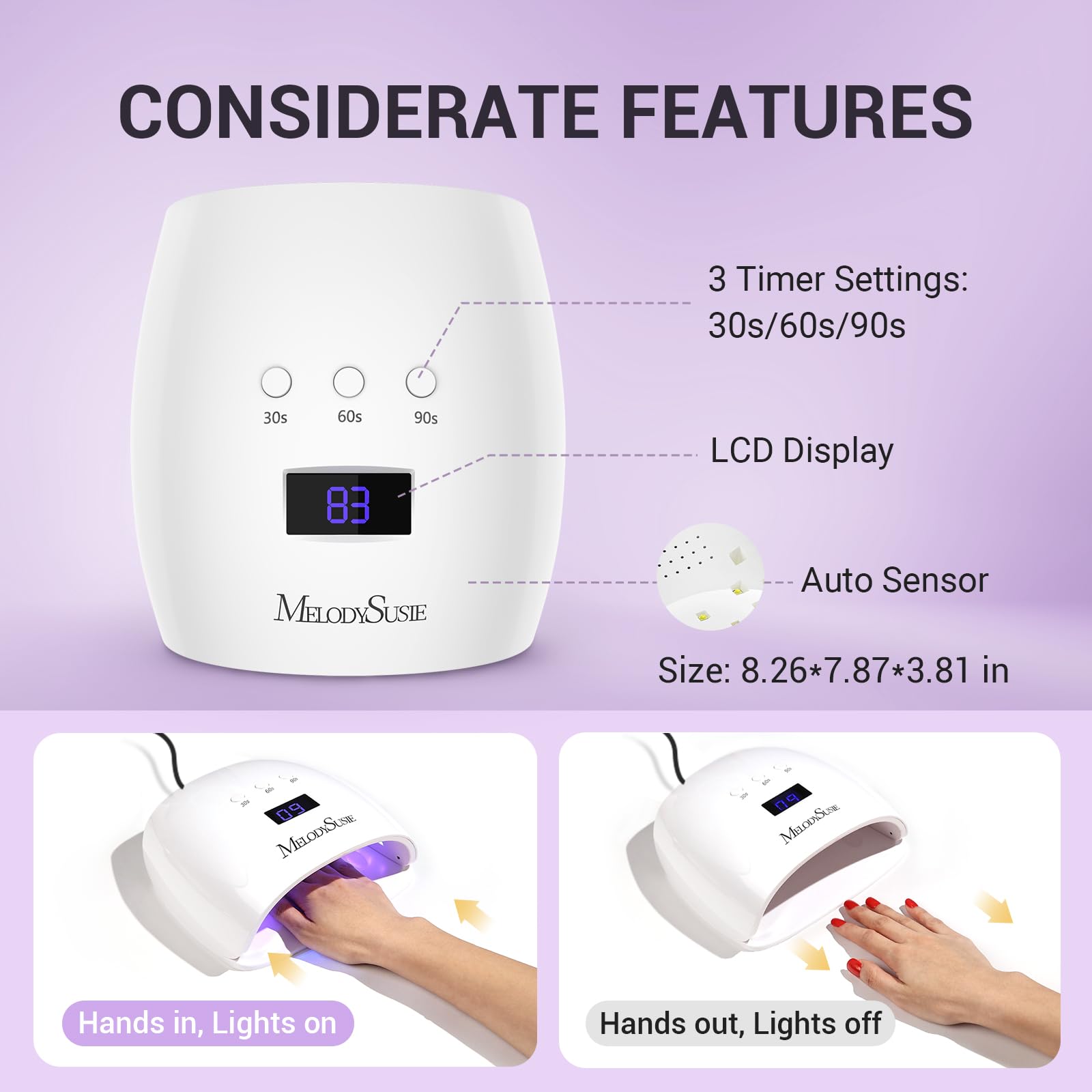 MelodySusie P-Plus30I: iluminación de 30-60-90 seg para sesiones eficientes