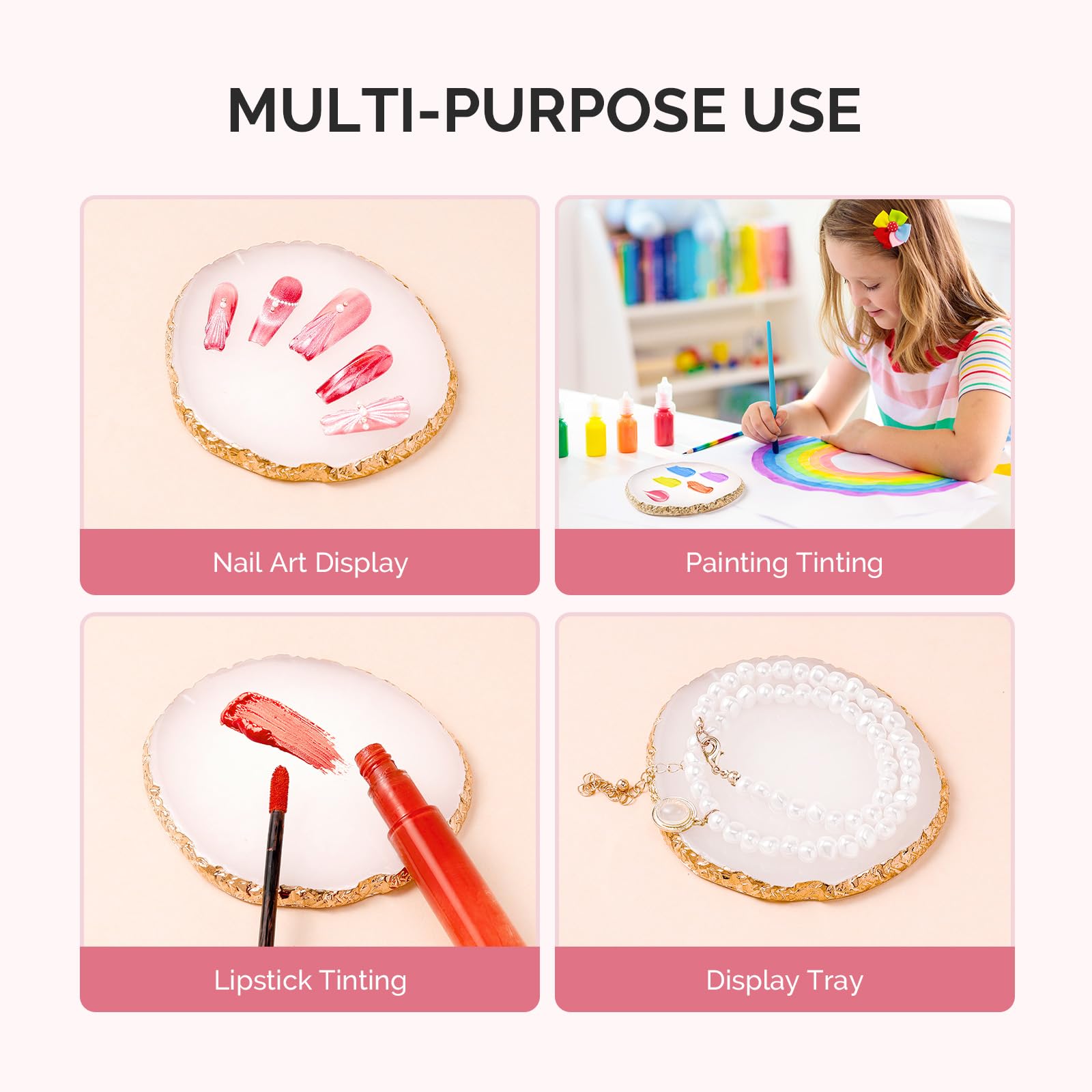 MelodySusie paleta artesanal en resina, cada pieza puede variar ligeramente