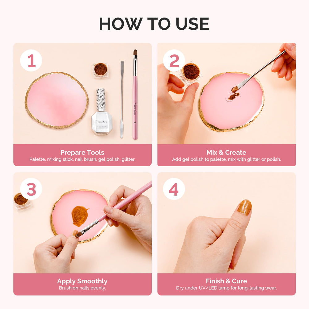 MelodySusie paleta resina higiénica, diseño compacto para viajes y uso móvil.