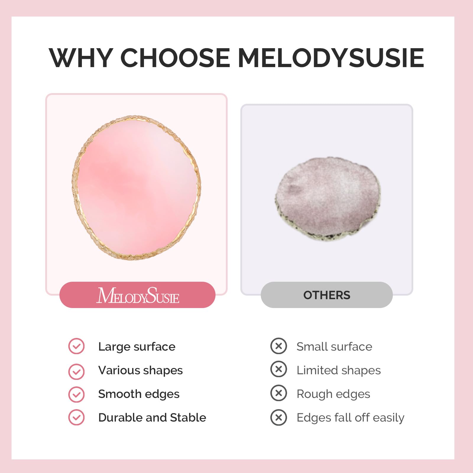 MelodySusie paleta resina portatil ligera, ideal para kit de manicura casero.