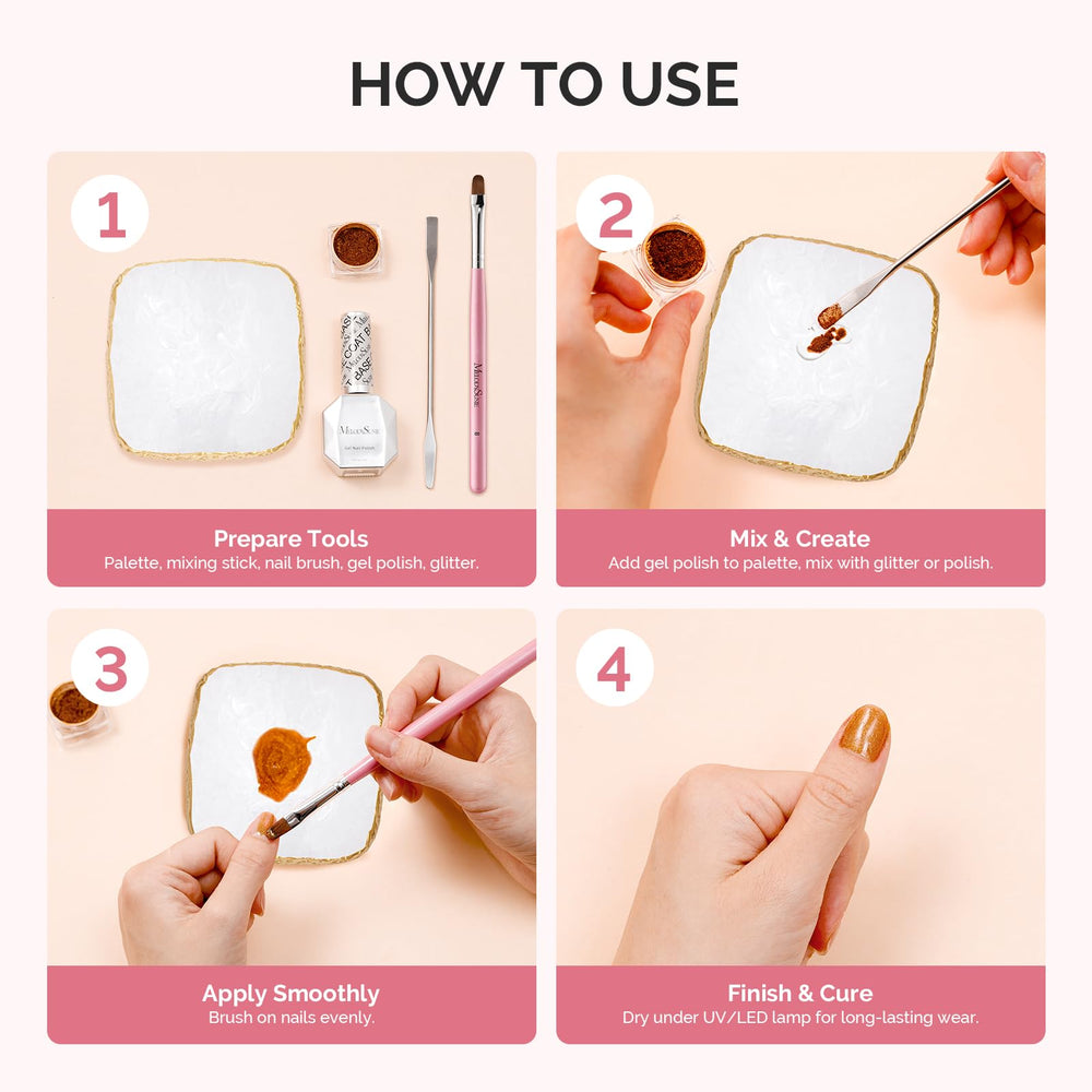 MelodySusie paleta versátil para uñas y maquillaje, estable para trabajos precisos.