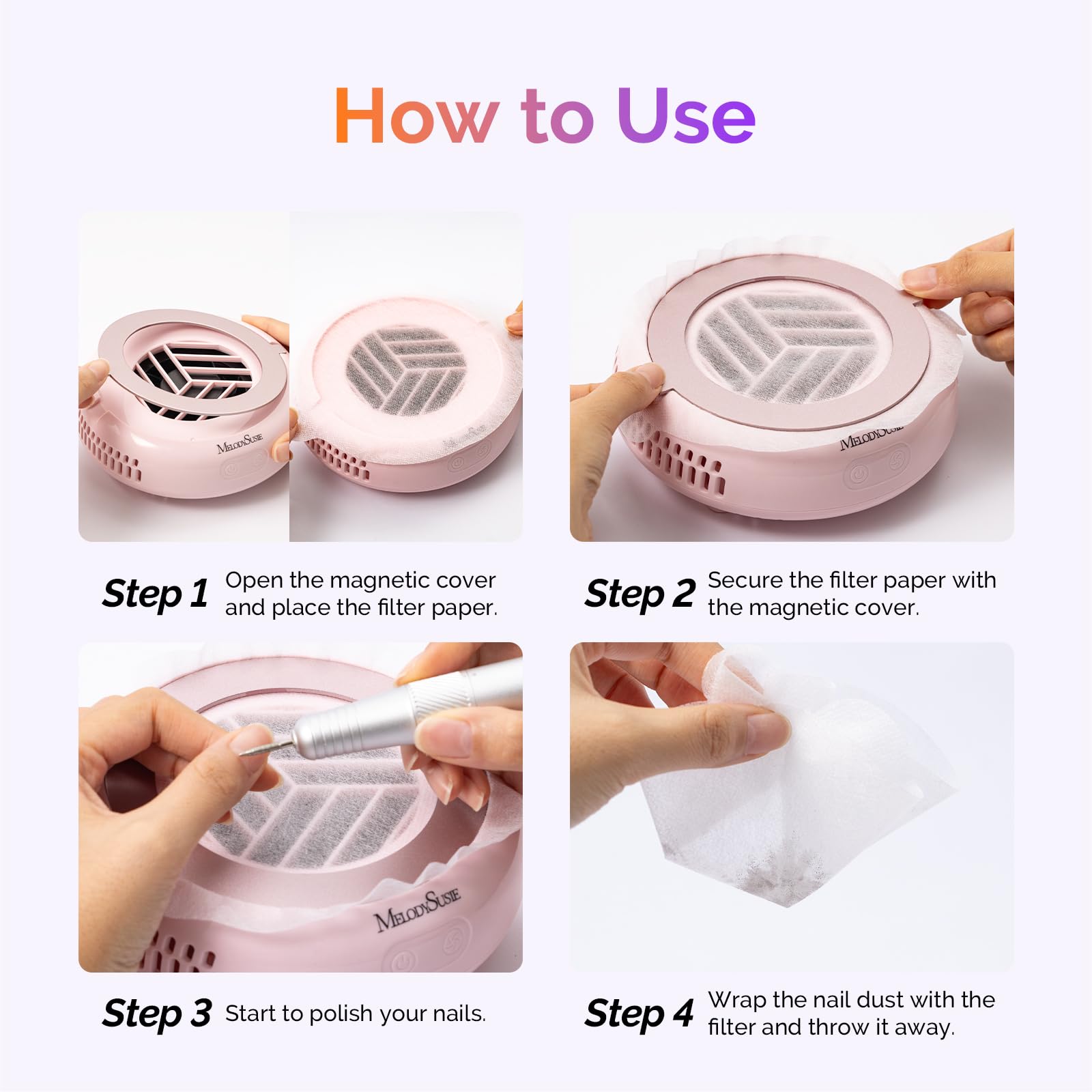 MelodySusie papeles filtrantes para HProA, compatibles con 3 velocidades para polvo fino.