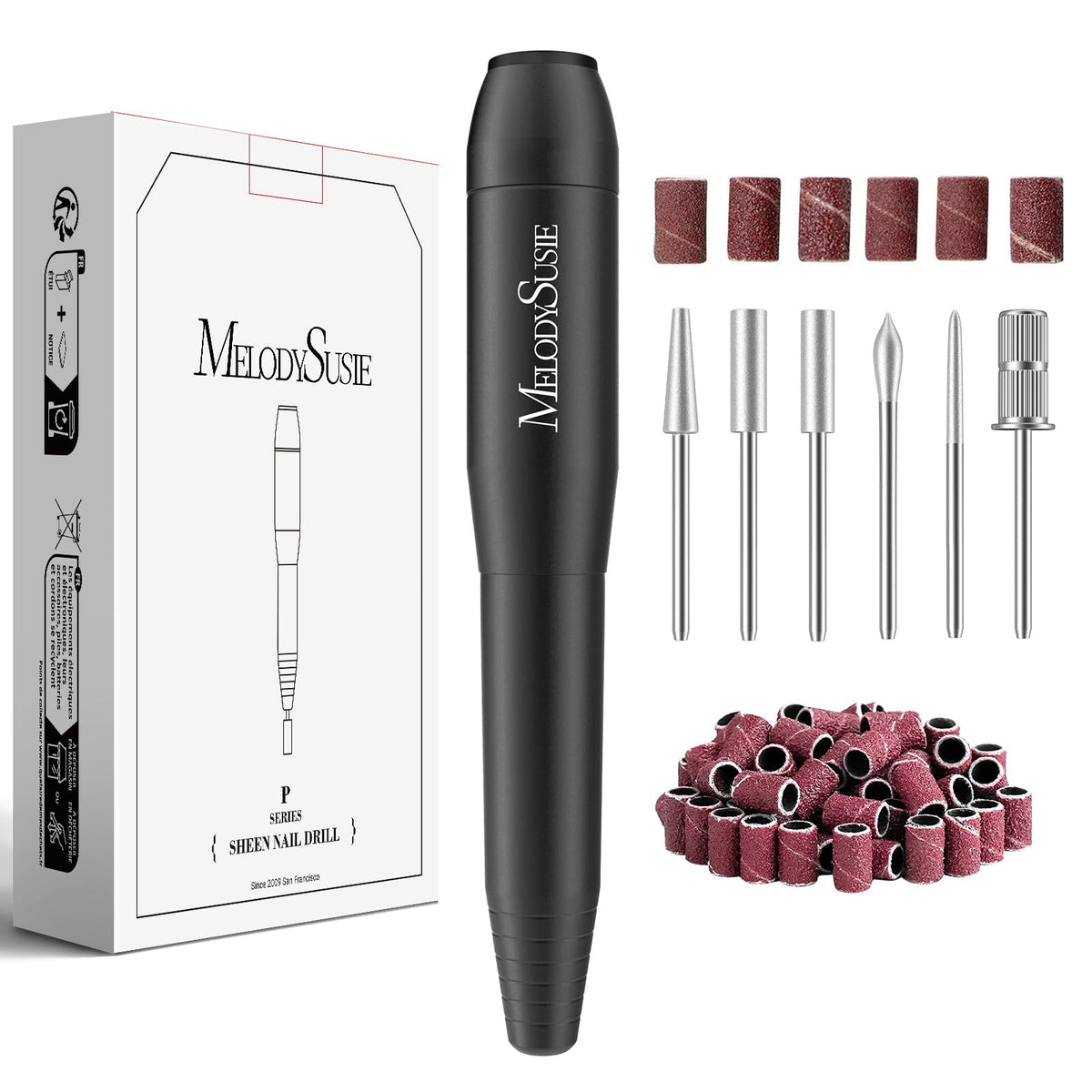MelodySusie PC120I taladro de uñas compacto para uso en casa y viaje.