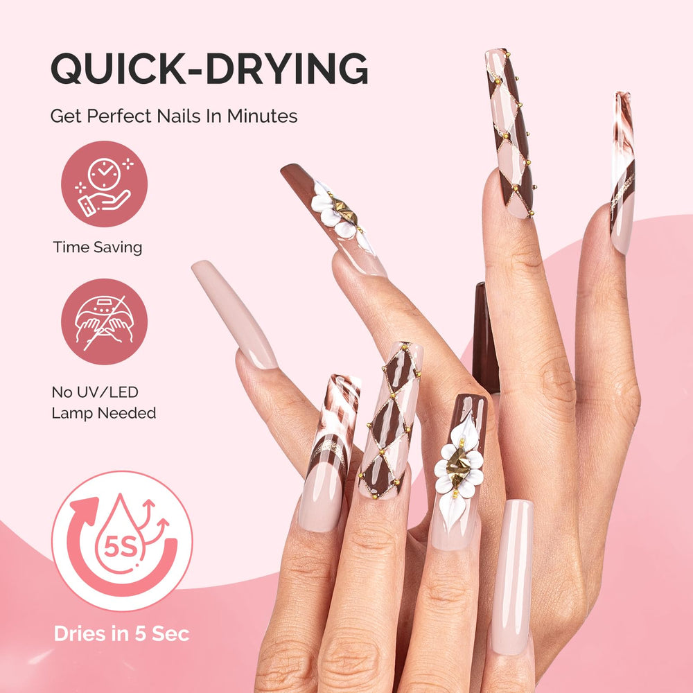 MelodySusie adhesión prolongada, ideal para uñas postizas de uso diario.