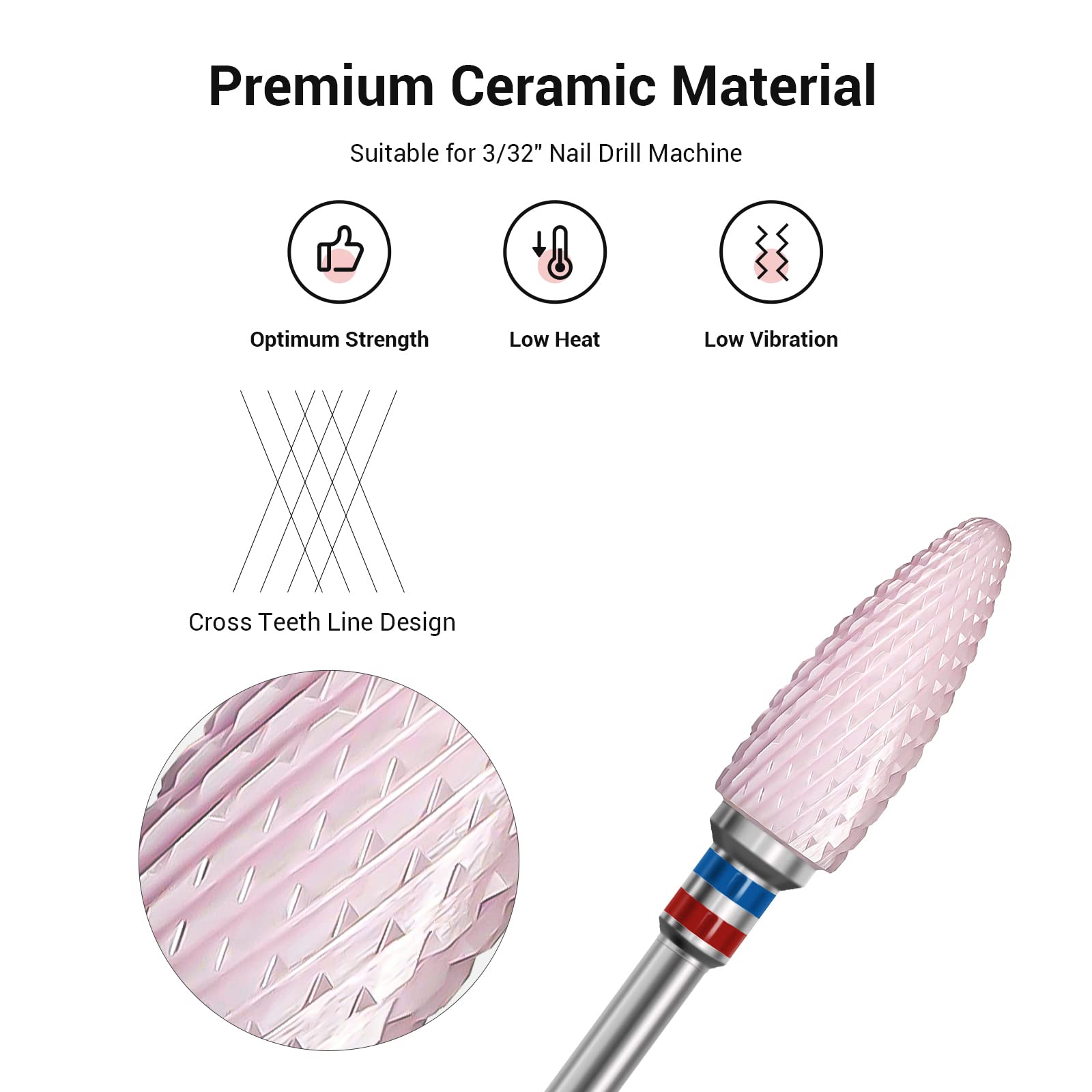 MelodySusie, pieza cerámica fina, ideal para limar uñas sin dañar la piel
