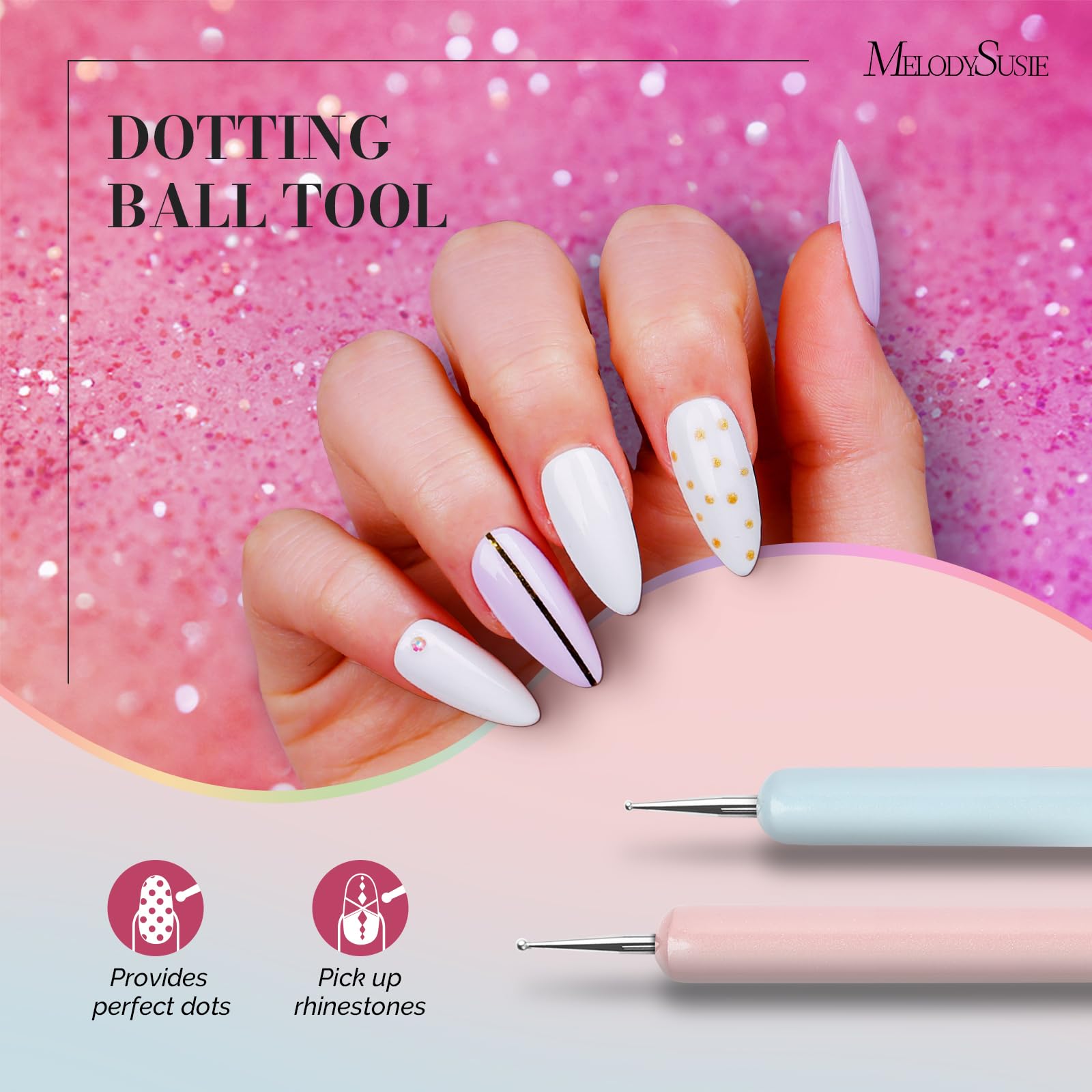 MelodySusie pincel tallado uñas para efectos 3D y decoraciones