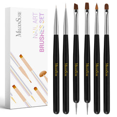 MelodySusie set de pinceles para uñas con logo dorado y mango ergonómico, ideal para uso diario.