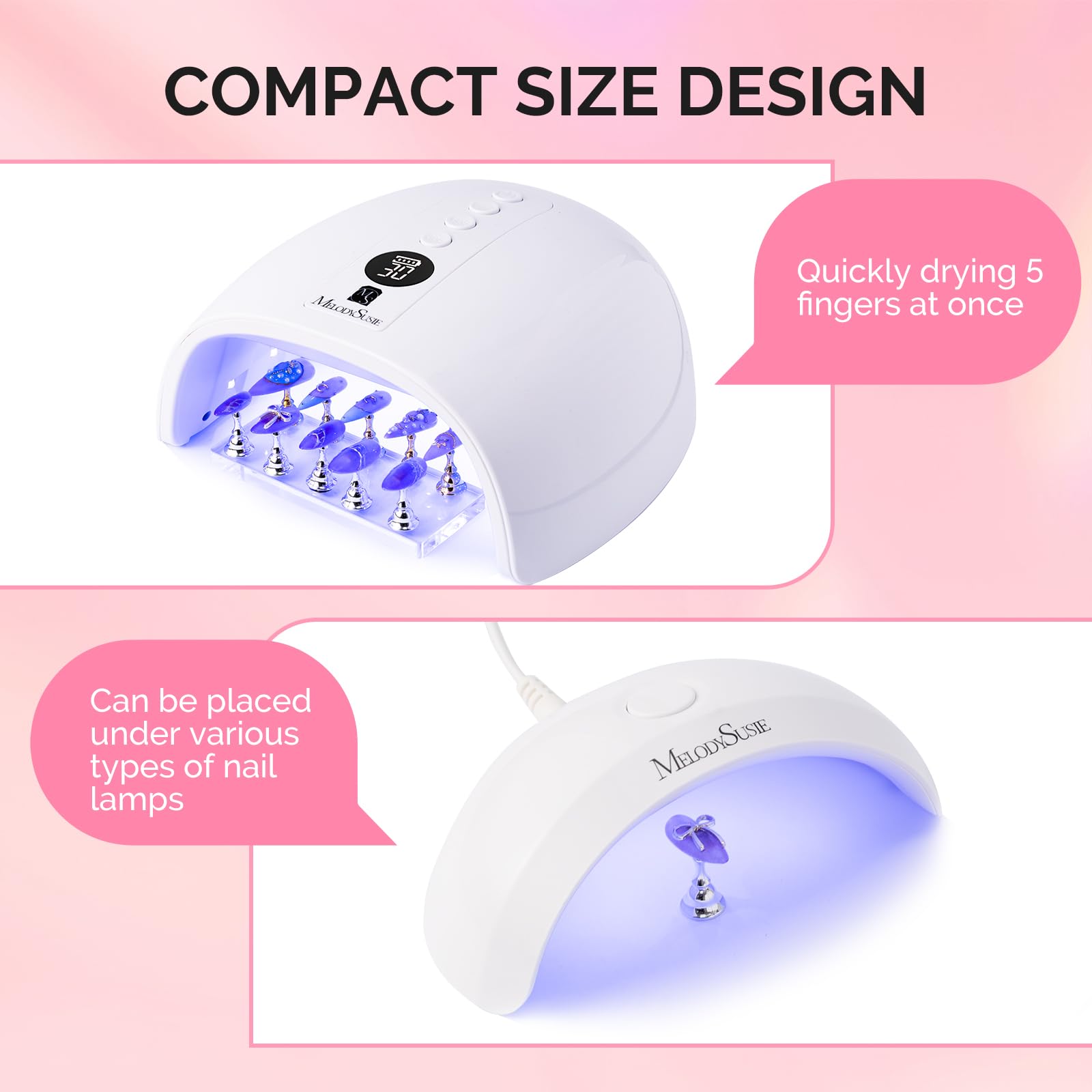 MelodySusie porta pinceles acrílico para tener brochas a mano durante diseños.